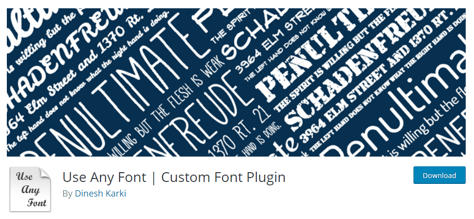 Use any font plugin